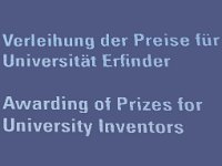 Universität Erfinder Awarding of Prizes for University Inventors